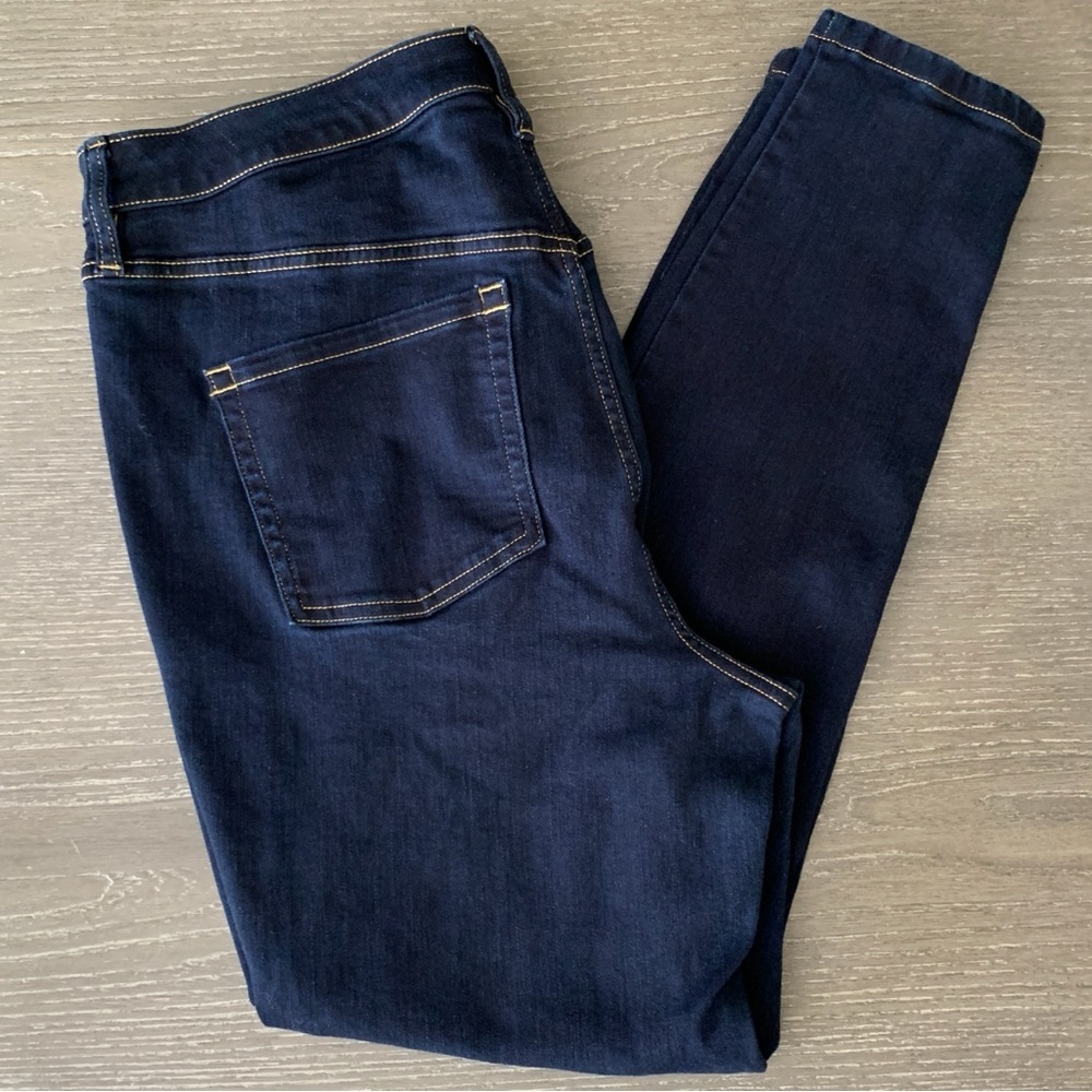 I.N.C. International Concepts Skinny Jeans Midrise | Dark Indigo | 14W | INC - Picture 7 of 12